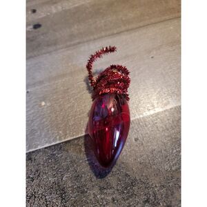Red bulb pipe cleaner ornament xmas